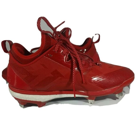 Adidas Ironskin Protrax Red Baseball Cleats Metal - Picture 3 of 9
